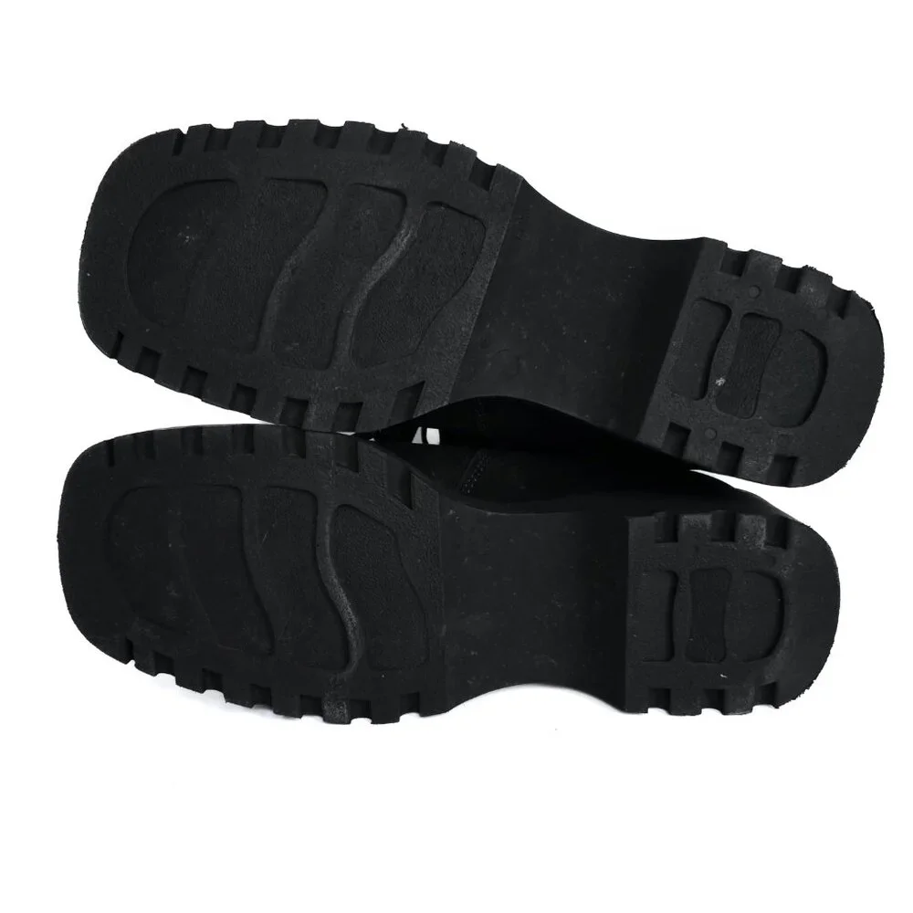 La Canadienne Shearling Lace Up Booties Womens 6.5 M Black Square Toe Waterproof